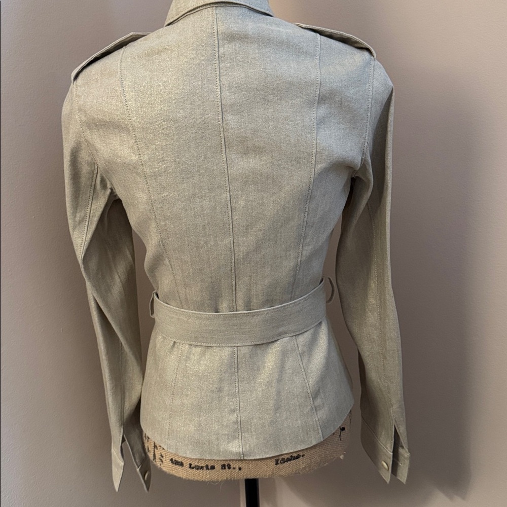 Black Label Ralph Lauren Beige Utility Jacket with Belt - Picture 6 of 12